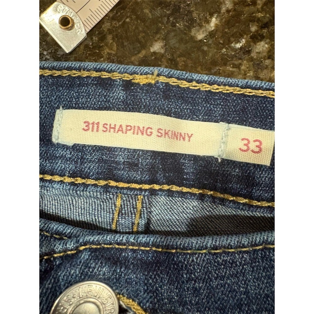 Levi's 311 Shaping Skinny Jeans Womens Size 33 Dark Wash Blue Stretch - Picture 7 of 8